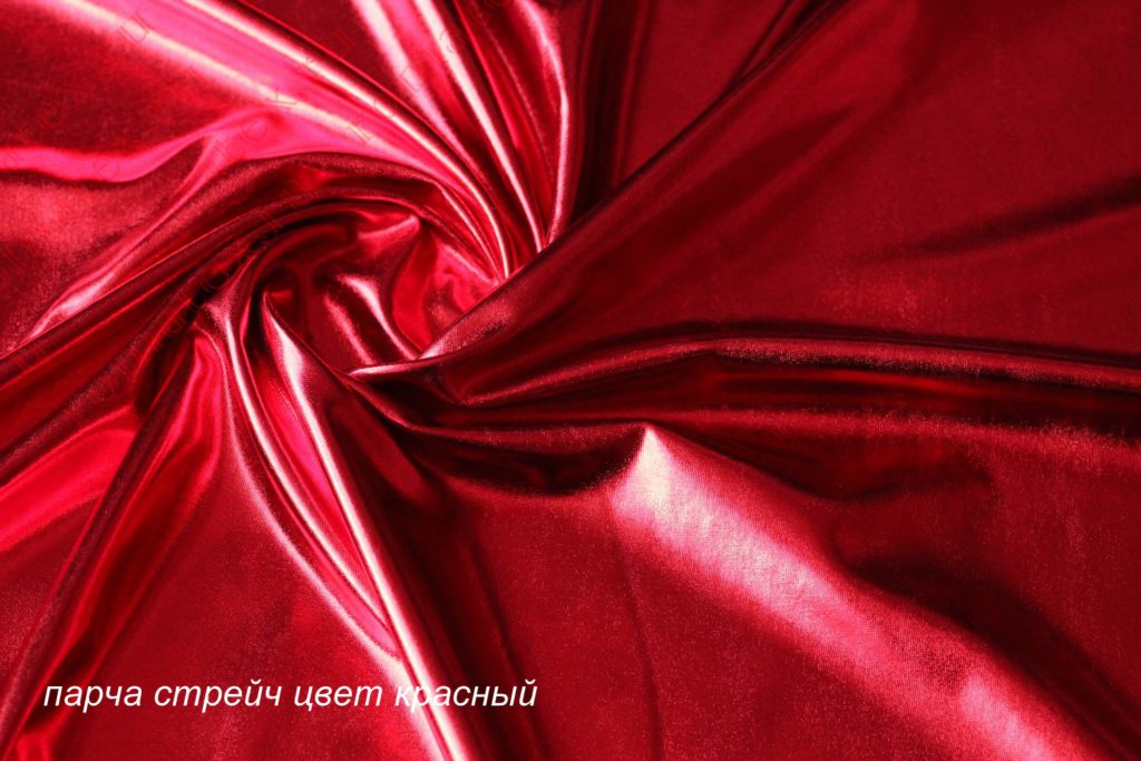 Ткань парча стрейч цвет красный