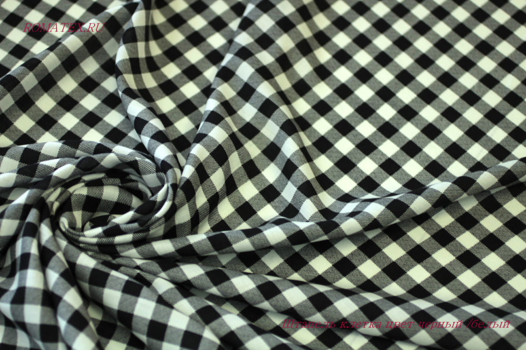 штапель клетка цвет черный/белый штапель клетка цвет черный/белый